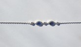 Silver Artificial Sapphire Bracelet